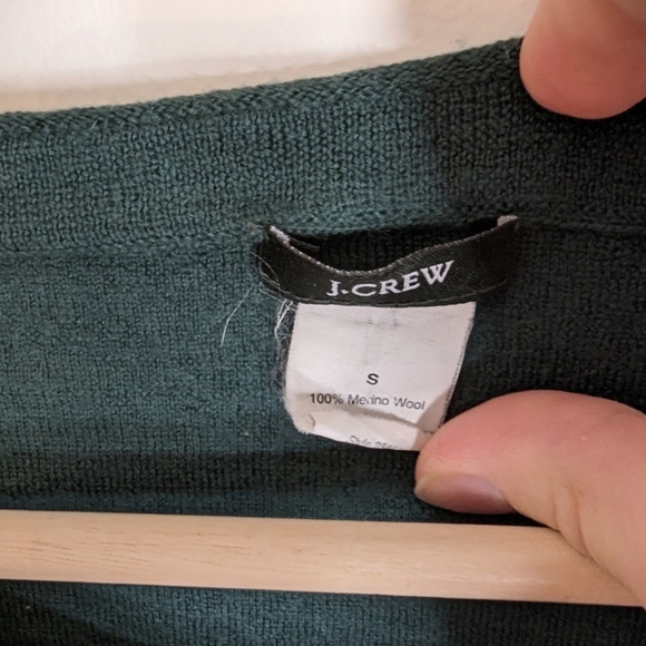 J. Crew green merino wool sweater - Picture 3 of 4